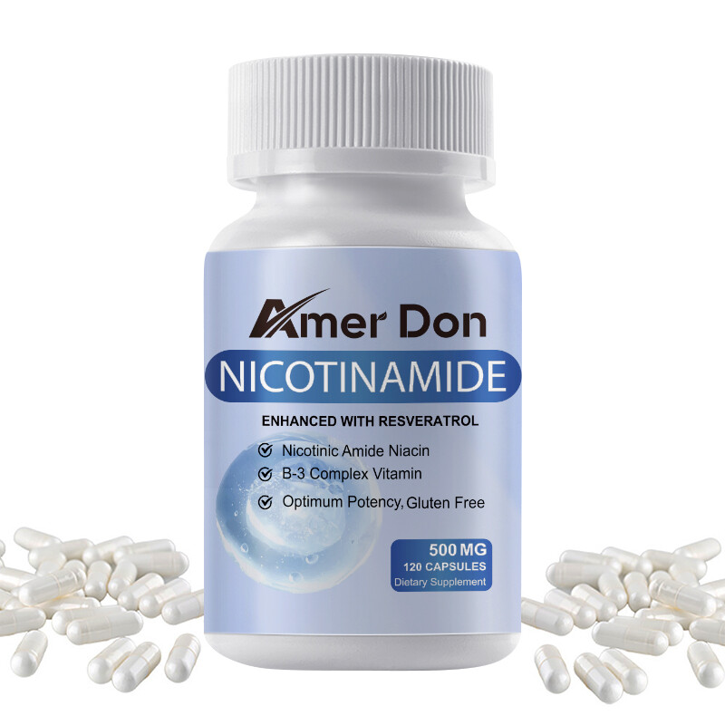Nicotinamide Resveratrol 500MG, Natural Anti-aging NAD Supplement 120 Capsules
