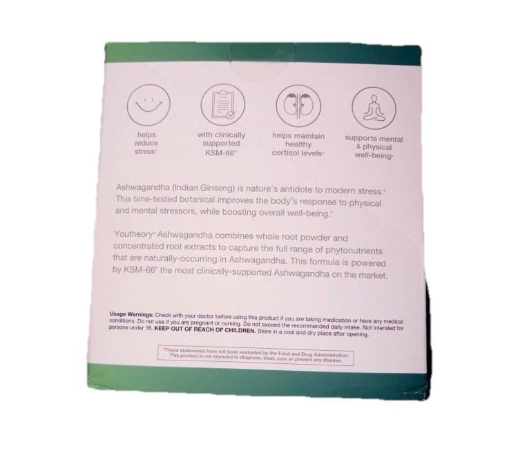 Less Stress Ashwa Yes. 1200mg Ashwagandha Per Dose 12 Pack Blueberry Flavor