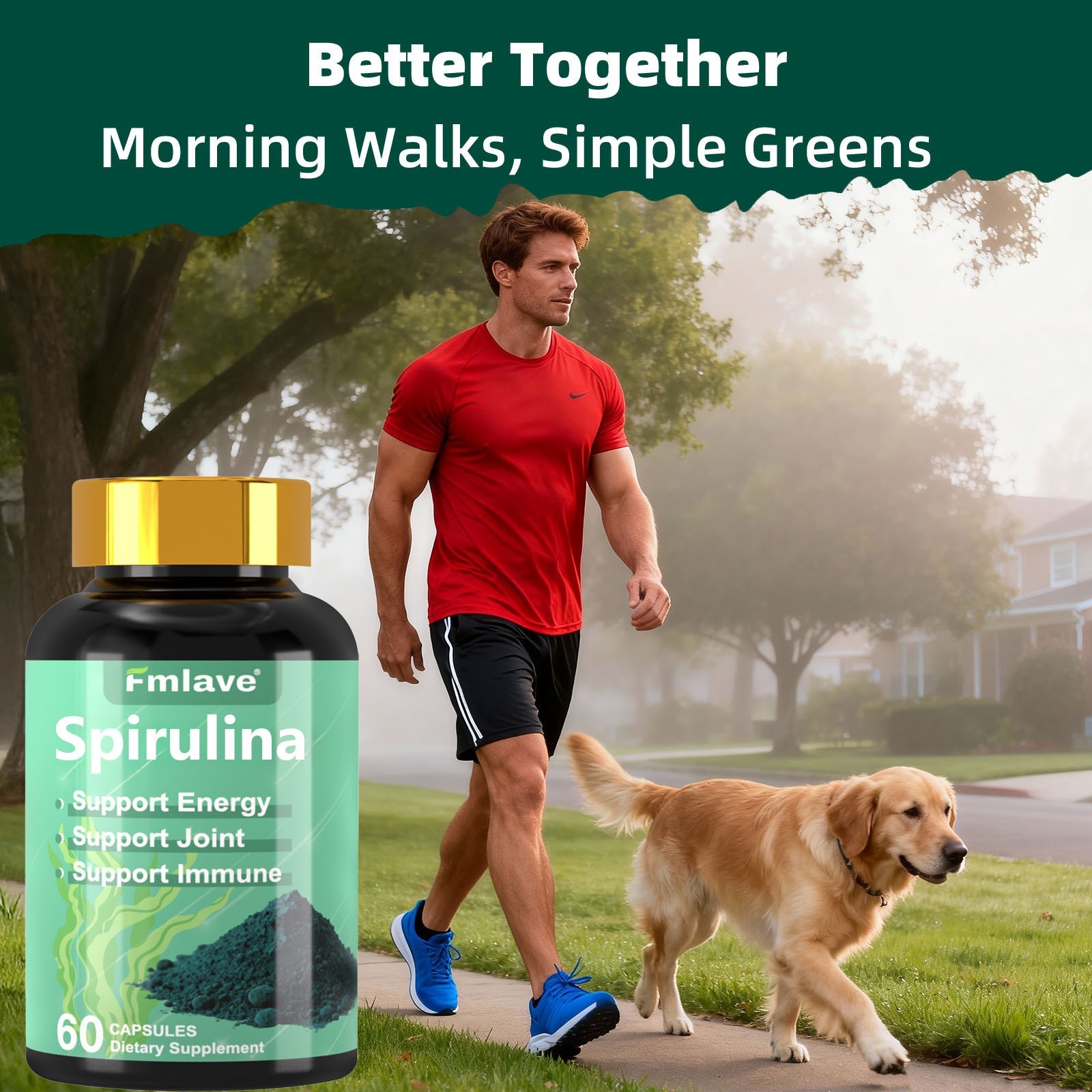 Spirulina 500mg Superfood Immune Support & Energy Booster 60-240 Caps Free Ship