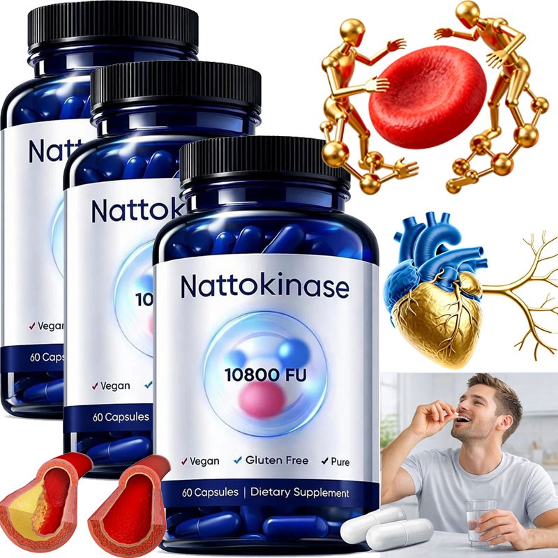 1-5X Nattokinase Supplement – 10800 FU 60 Capsules Per Serving HOT 2026
