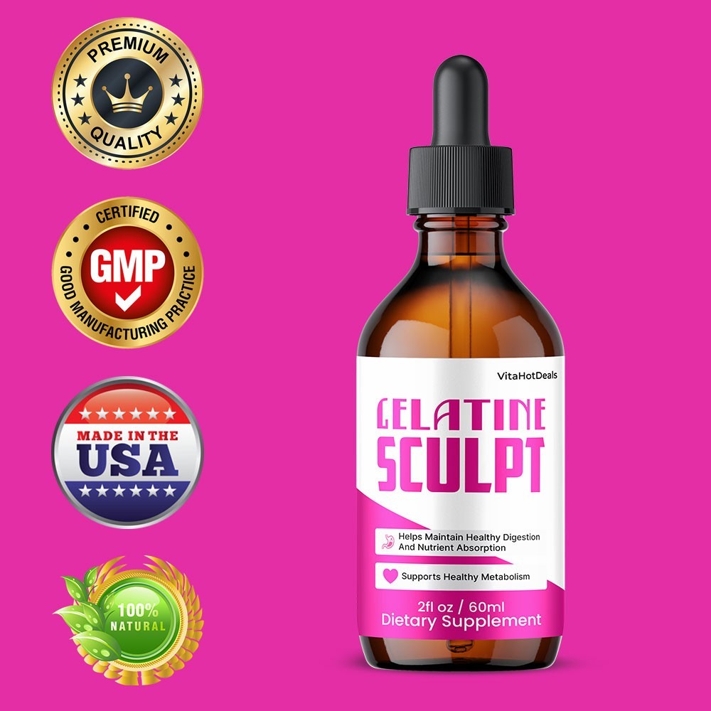 Gelatine Sculpt Drops, Max Strength Formula, GelatineSculpt Supplement (10 pack)