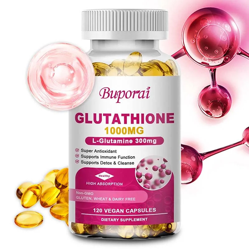 Glutathione 120pcs, Whitening, Anti-Aging, Liver Health, Natural Detoxification