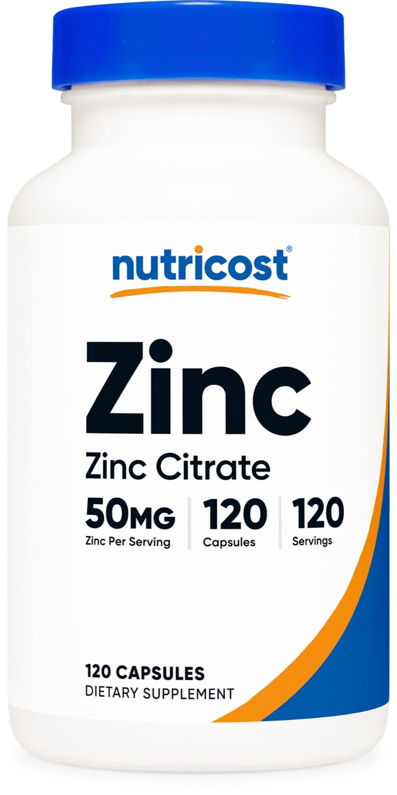 Nutricost Zinc Citrate (50 mg) 120 Capsules – Zinc Citrate Supplement, Vegan