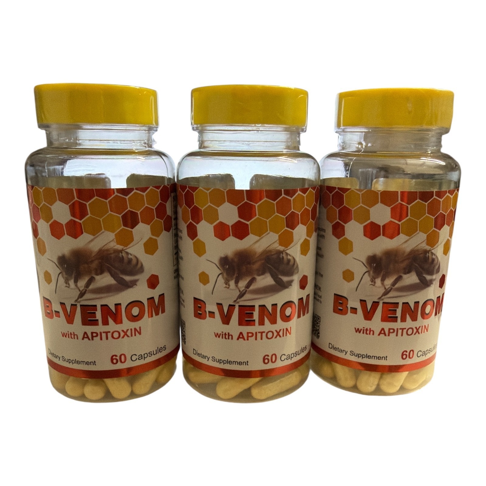 B-Venom with Apitoxin 60 Capsules x 3 Bottles | Dietary Supplement 180 Capsules