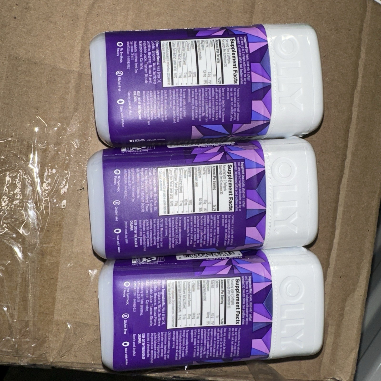 Olly Ultra Strength Sleep 10mg 60 Softgels X 3 Exp 05/07/2027