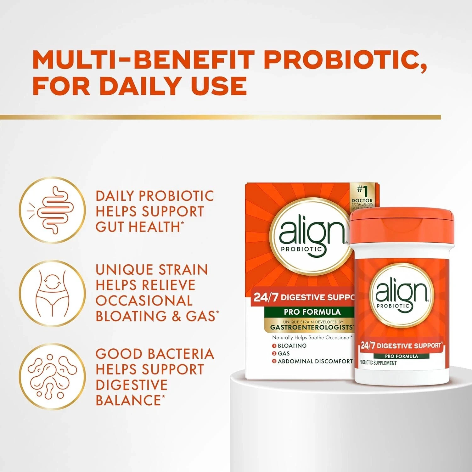 Align Probiotic 24/7 Digestive Support Pro Formula 63 Ct Supplement Exp. 06/2028