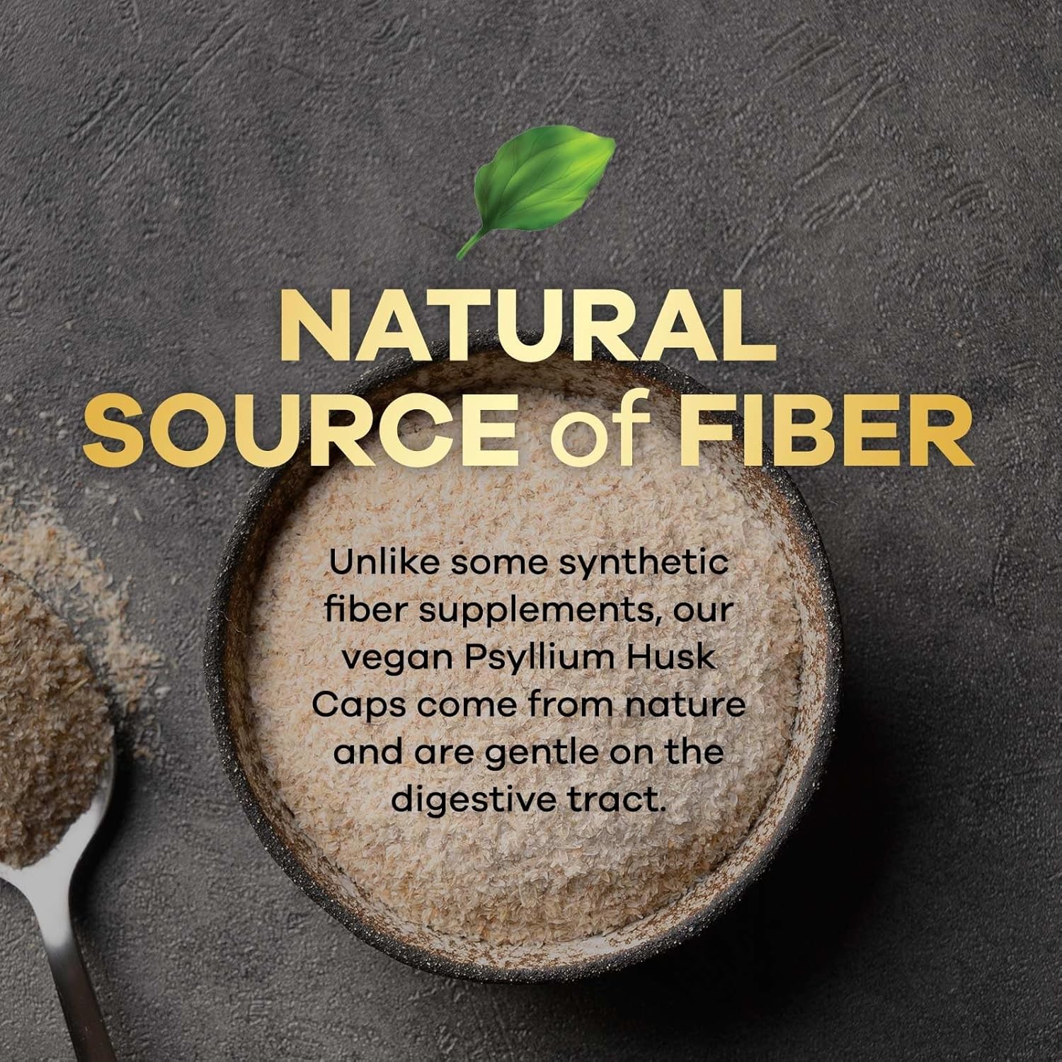 Psyllium Husk Fiber Supplement 1500Mg, Natural Daily Soluble & Insoluble Fiber P