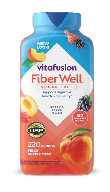 3-Pack Vitafusion Fiber Well Sugar Free Gummy Vitamin Supplement, 220 ct.