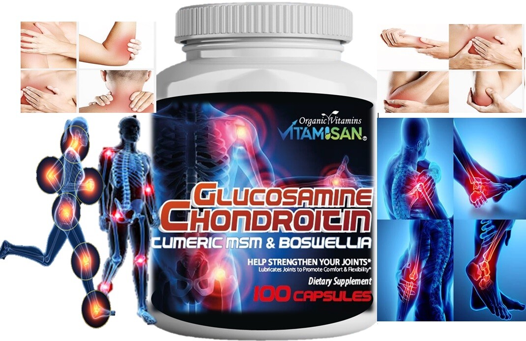 Glucosamine Chondroitin Turmeric MSM Triple Strength Joint Support 2800mg 100 c