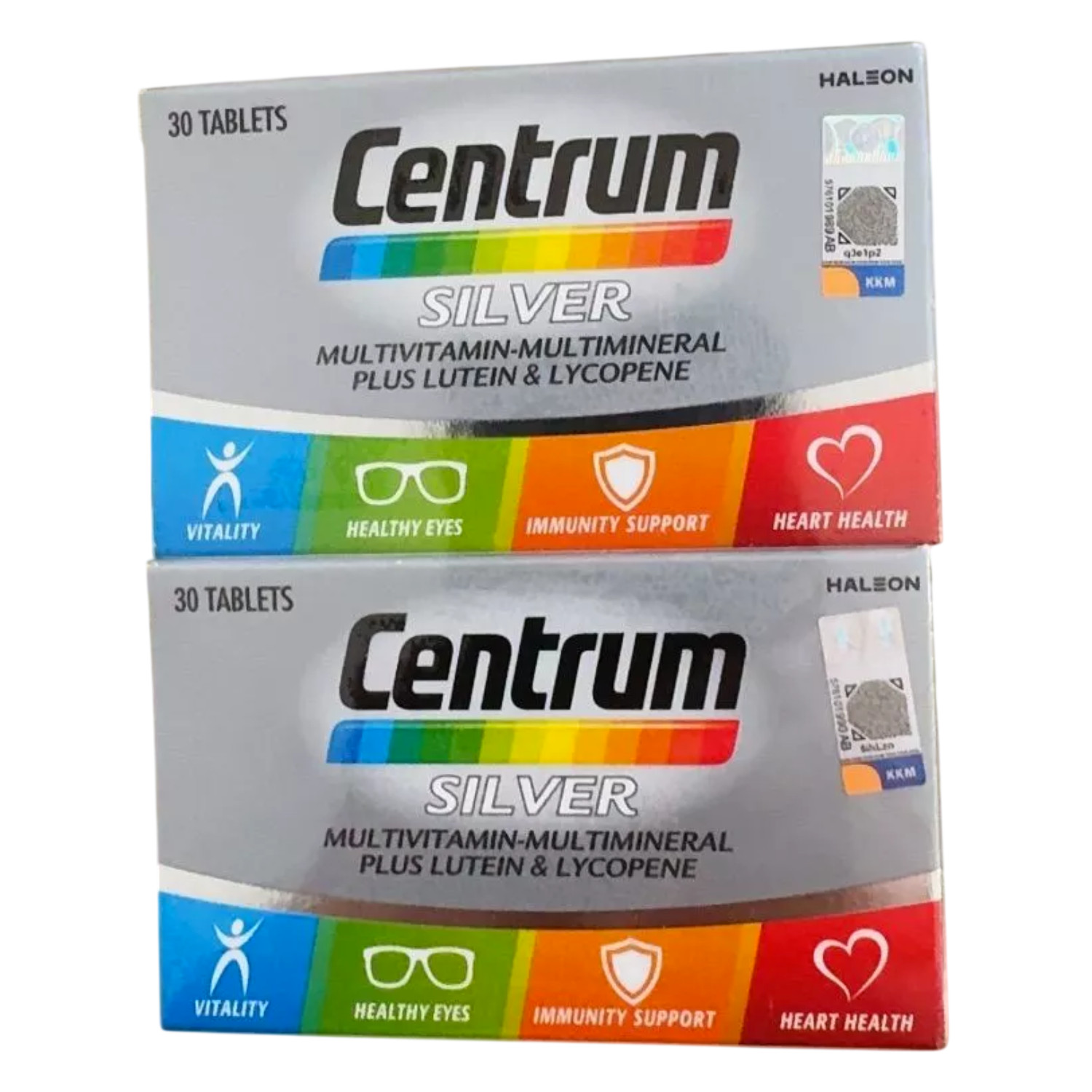 1 Box CENTRUM Silver Multivitamin-Multimineral Plus Lutein & Lycopene 30 Tablets