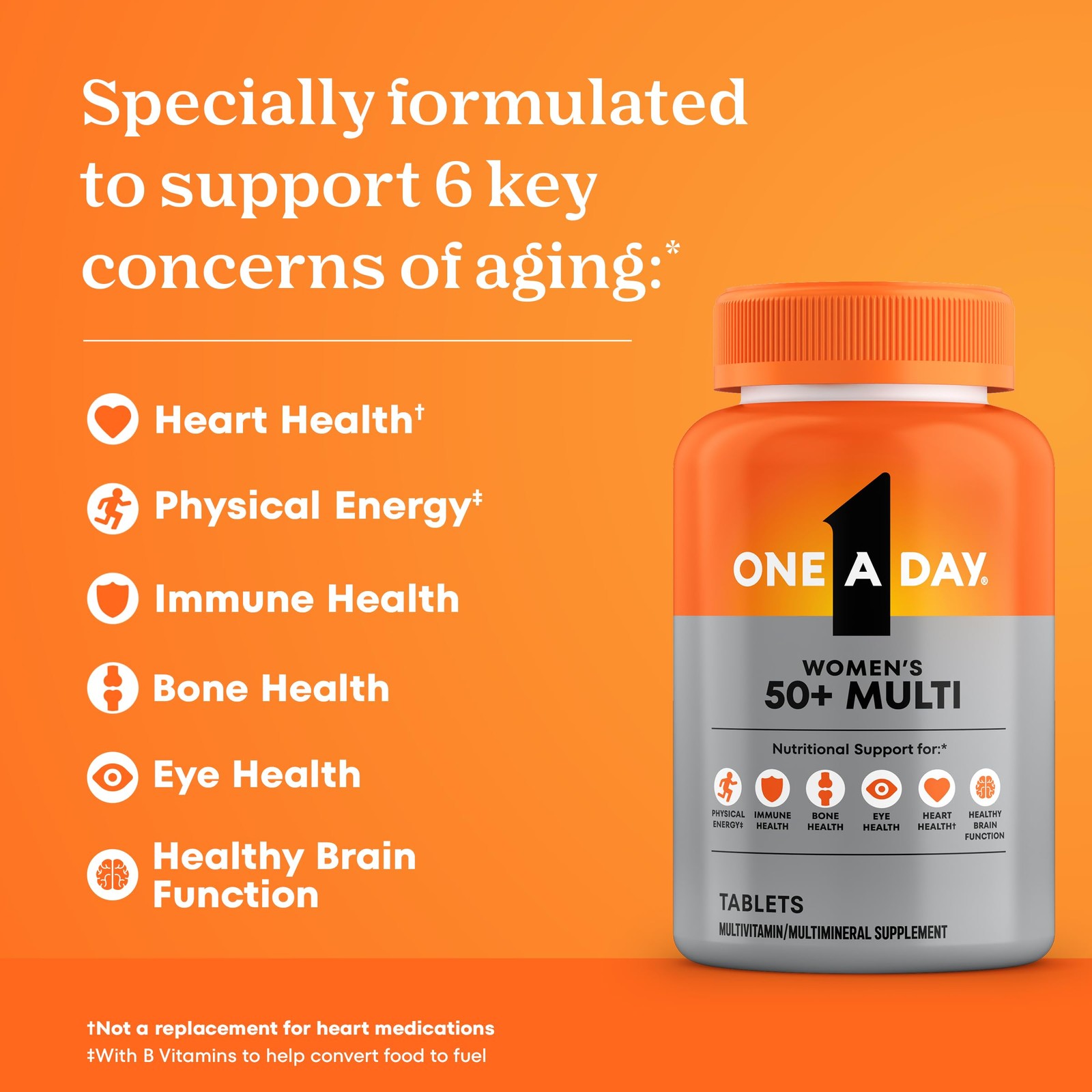 One A Day Multivitamin for Women 50 and Over Tablets, Womens Multivitamin 50…