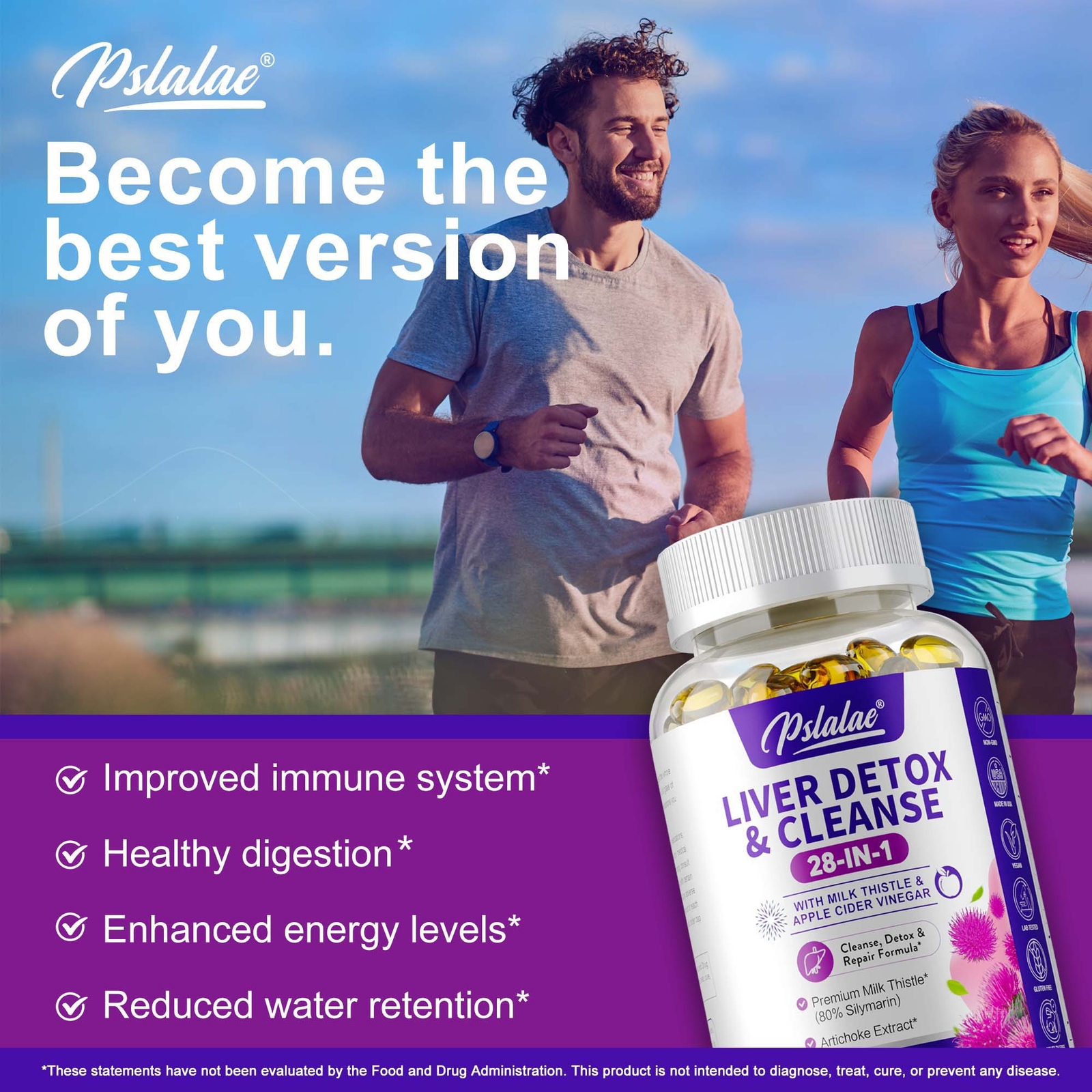 28-In-1 Liver Detox & Cleanse 1430mg – Apple Cider Vinegar – Liver Repair