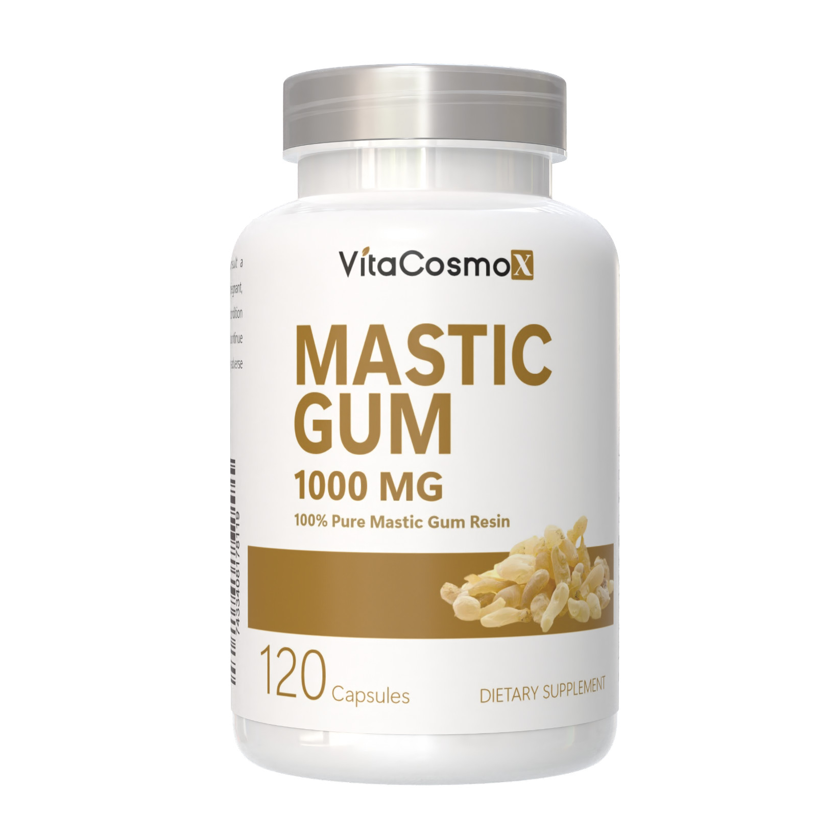 PipingRock Mastic Gum 1000mg 120 Capsules | Non-GMO & Gluten Free
