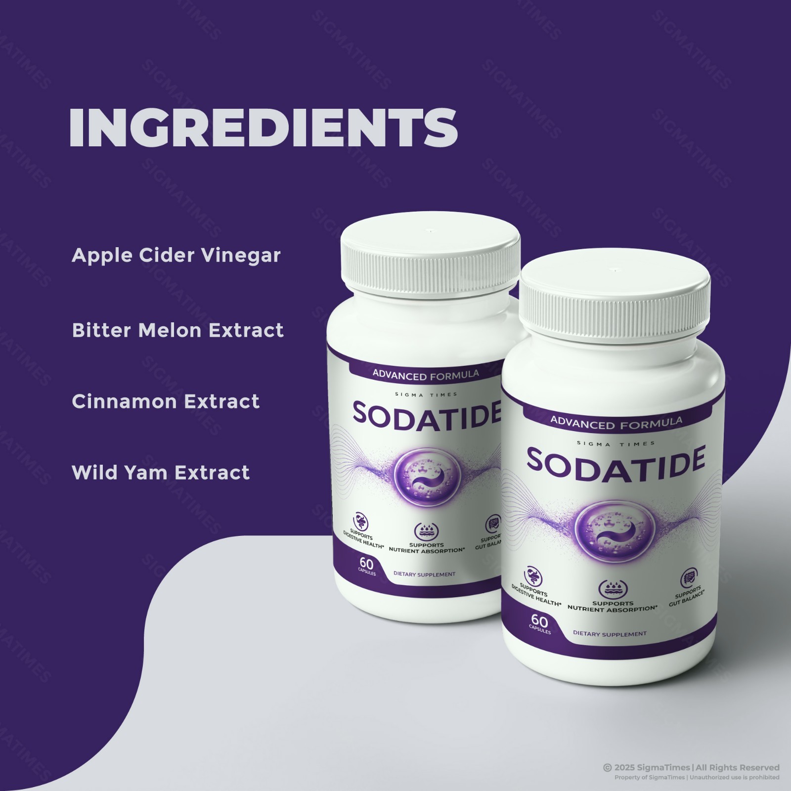 Sodatide Capsules, Gut Health & Metabolic Support Supplement – 5 Pack