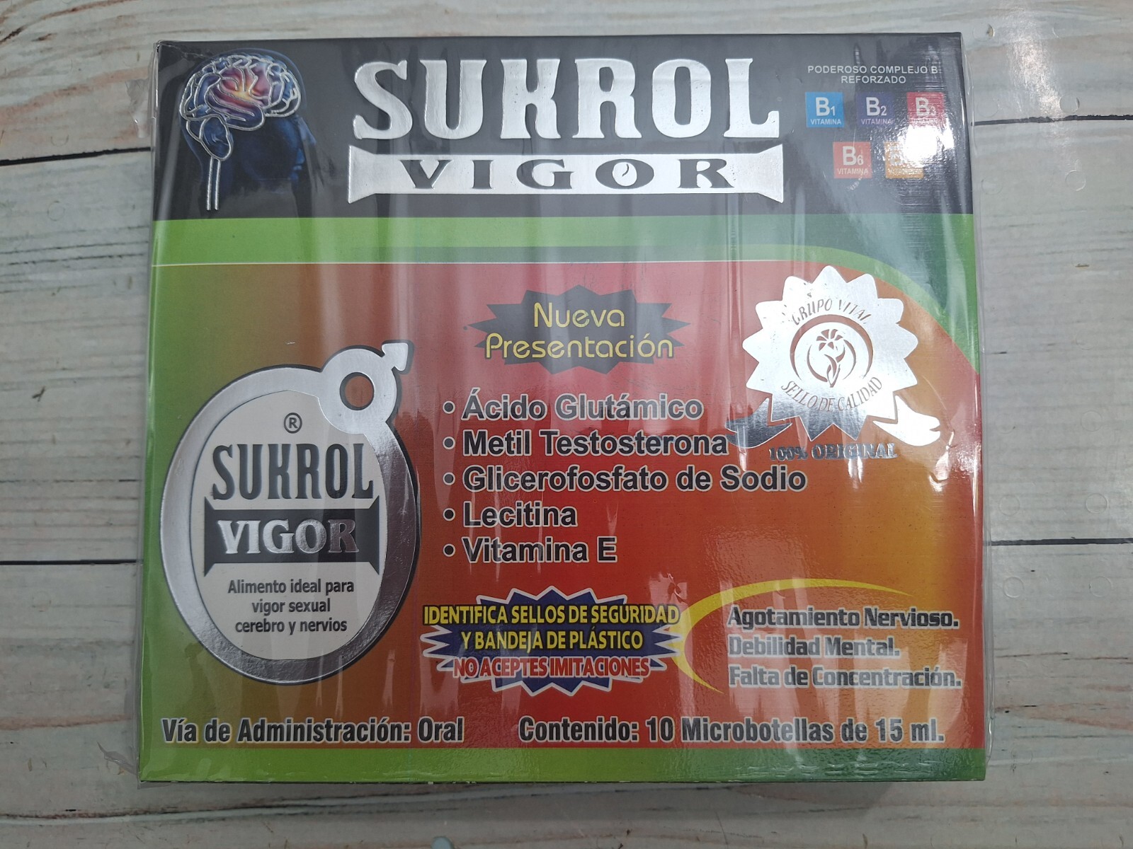 Sukrol Vigor Micro Ampolletas 10 Ampolletas Potente
