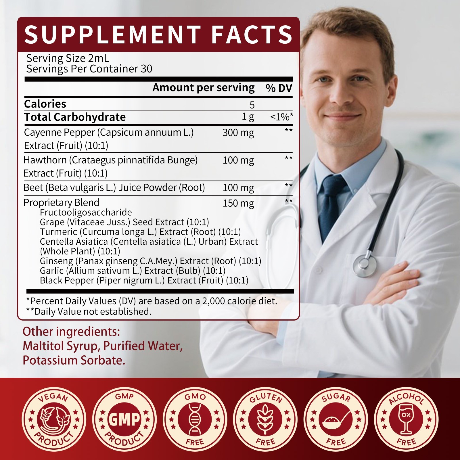 Cayenne Pepper Supplement Liquid Drops Metabolism & Support Weight Management