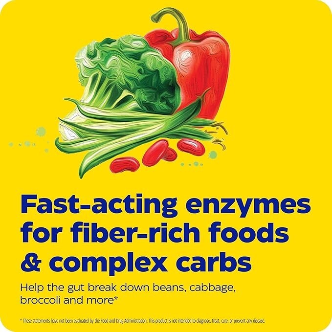 Enzymedica Bean Assist Digestive Enzymes for Gas & Bloating 30 Caps
