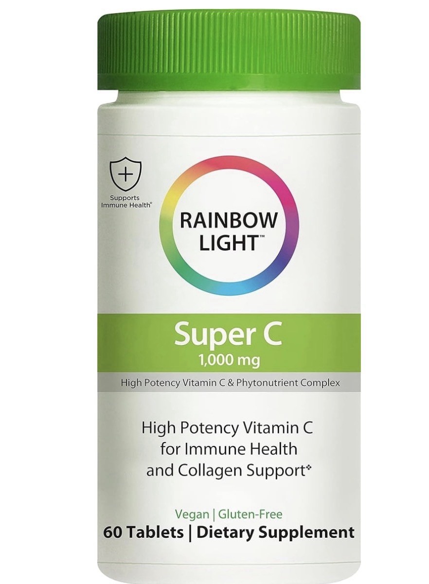 Rainbow Light Super C 1000mg Vitamin C Tablets 60 Vegan Gluten-Free Immune