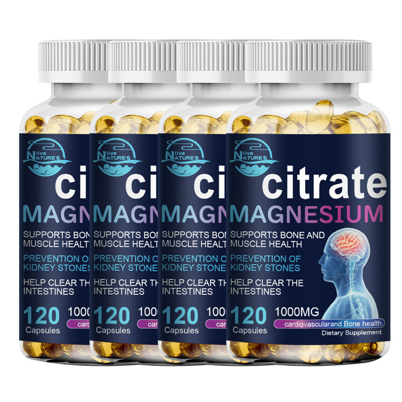 Magnesium Citrate Capsules 1000mg Per Serving – Hight Potency Capsules 120 cap
