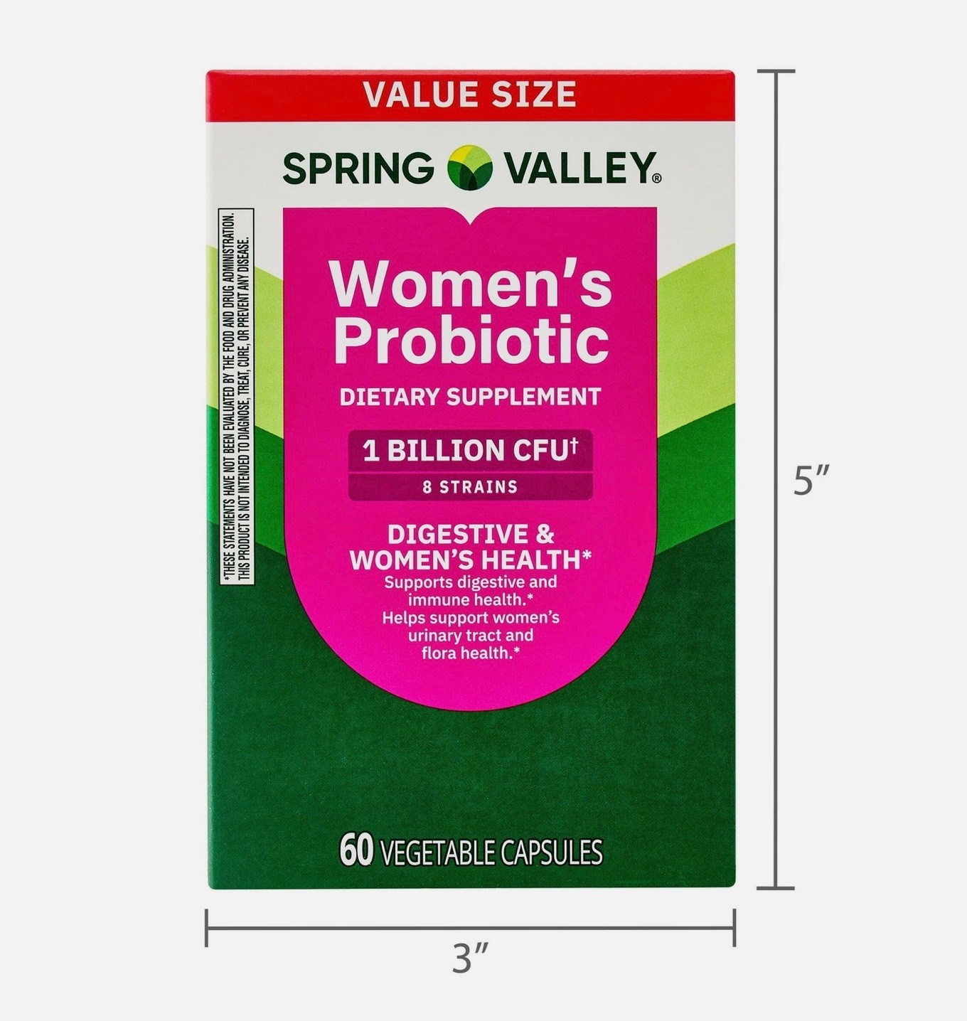 Spring Valley Women’s Probiotic Dietary Supplement Vegetarian Capsules, 60 Count