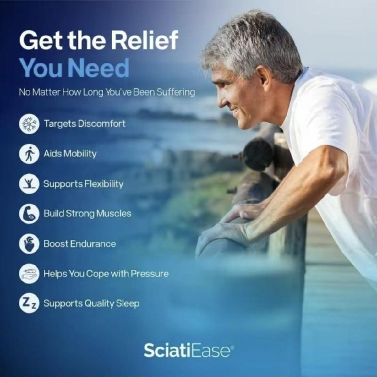 Sciatic Supplement Support Nerve Capsules Pain Relief & Nerve Wellness, 120 for