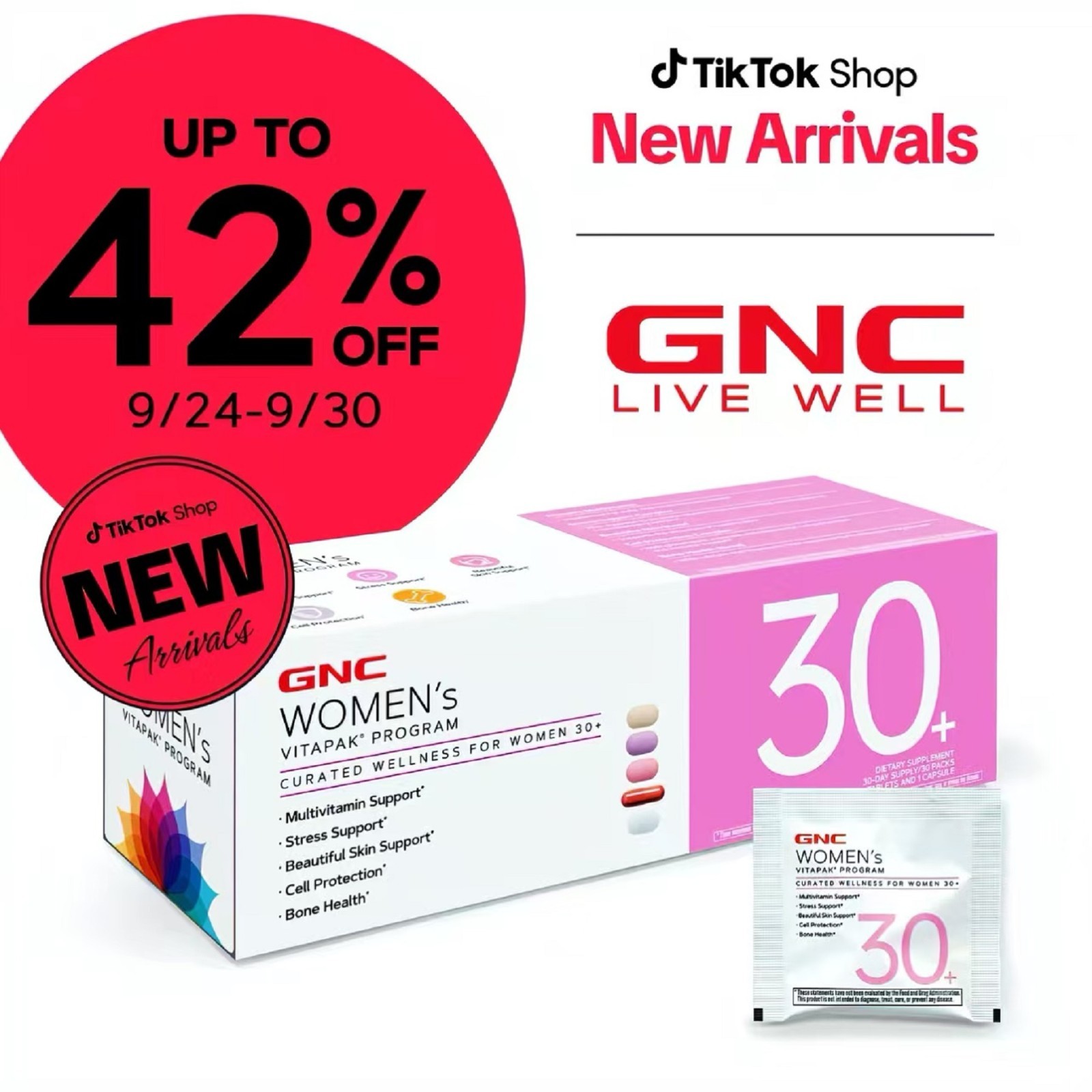 GNC Women’s Vitapak Program 30+ Multivitamin 30-Day Supply 150 Ct Daily Women