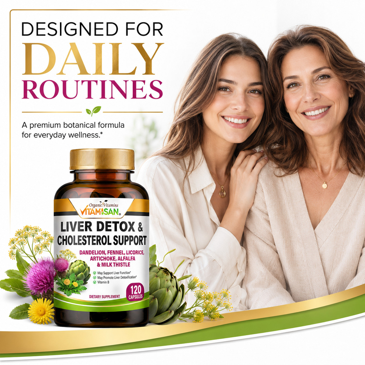 #1 Tablets liver clean health support fat naturals detox cleanse 120 cap