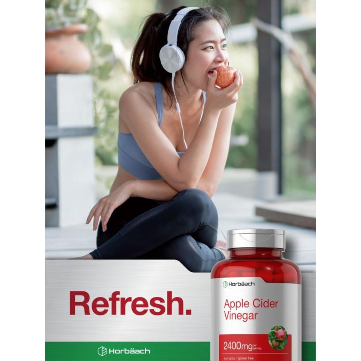 Horbaach Apple Cider Vinegar Capsules | Non-GMO Gluten Free Digestive Support