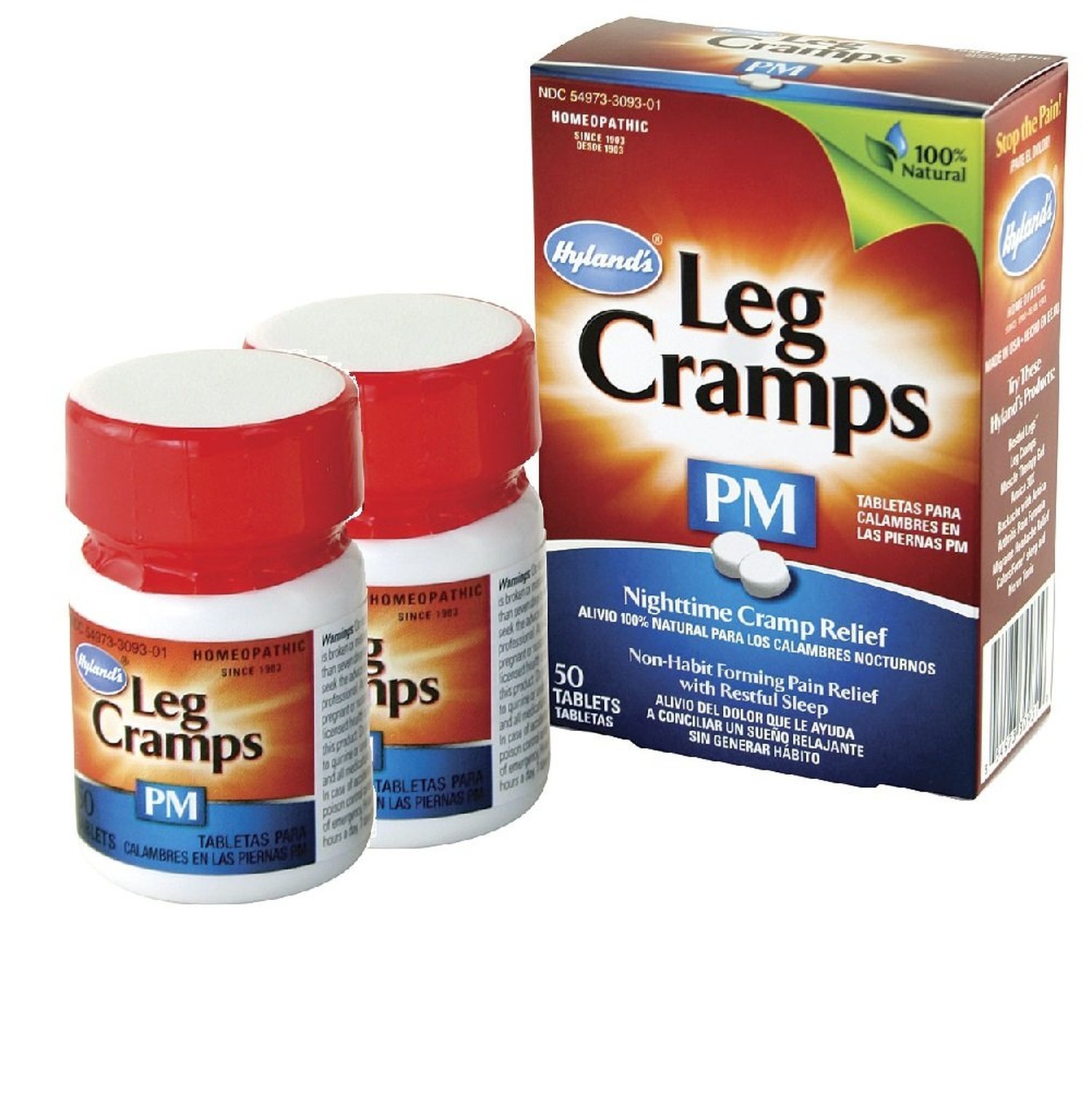 Hyland’s Leg Cramps PM Tablets, 50 Count (Pack of 2)