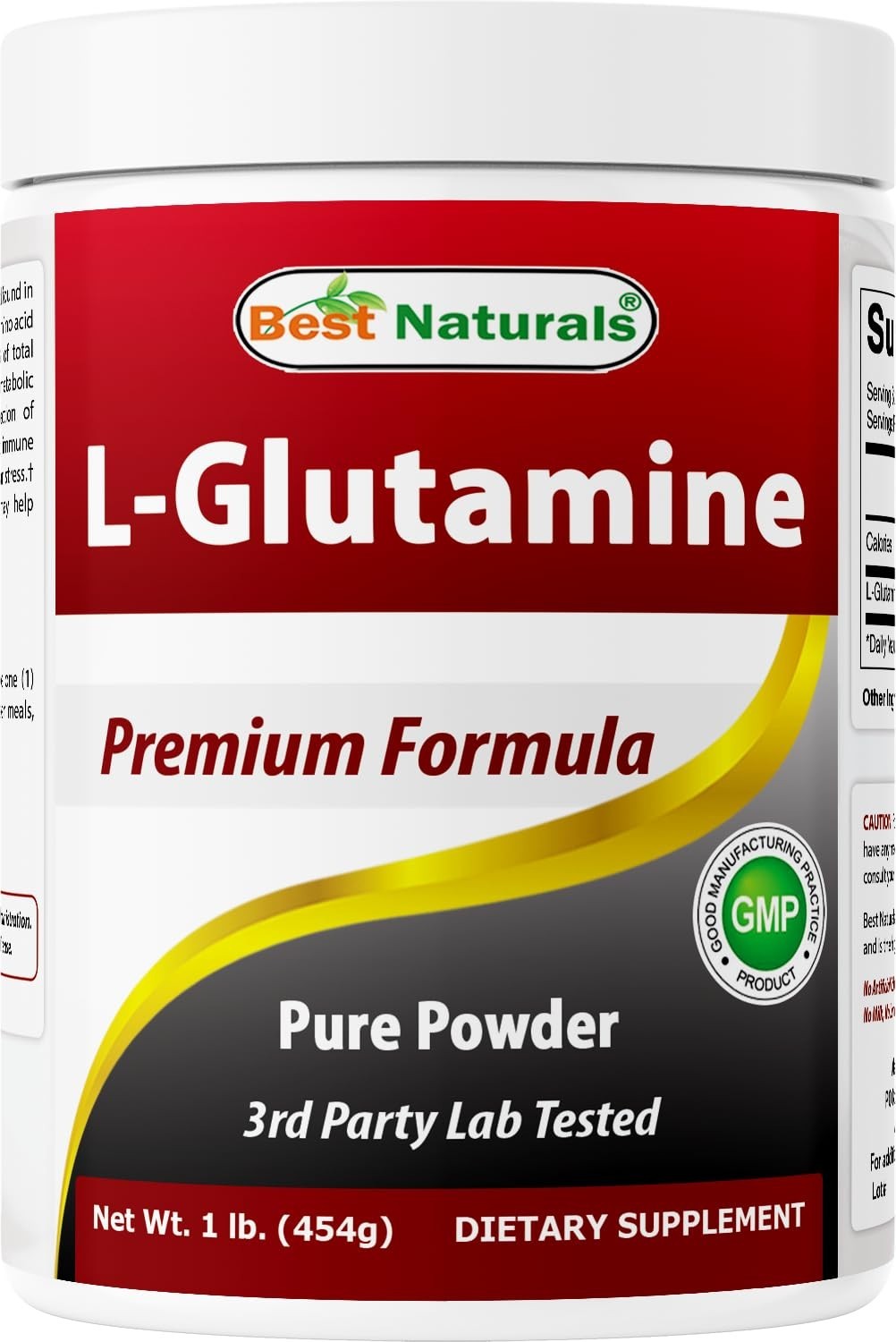 100% Pure L-Glutamine Powder 1lb – Free Form Amino Acid for Muscle Recovery