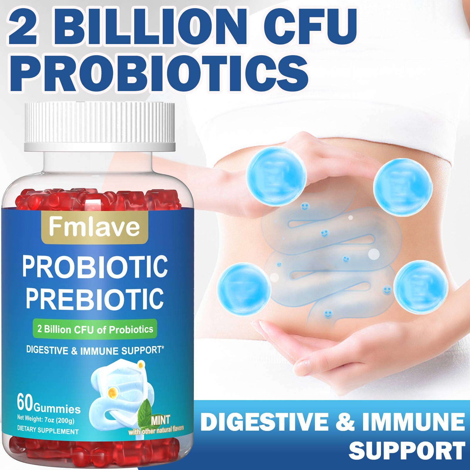 2x Digestive Advantage Probiotic Gummies 120 Count Exp 03/2027 Immune Gut Health