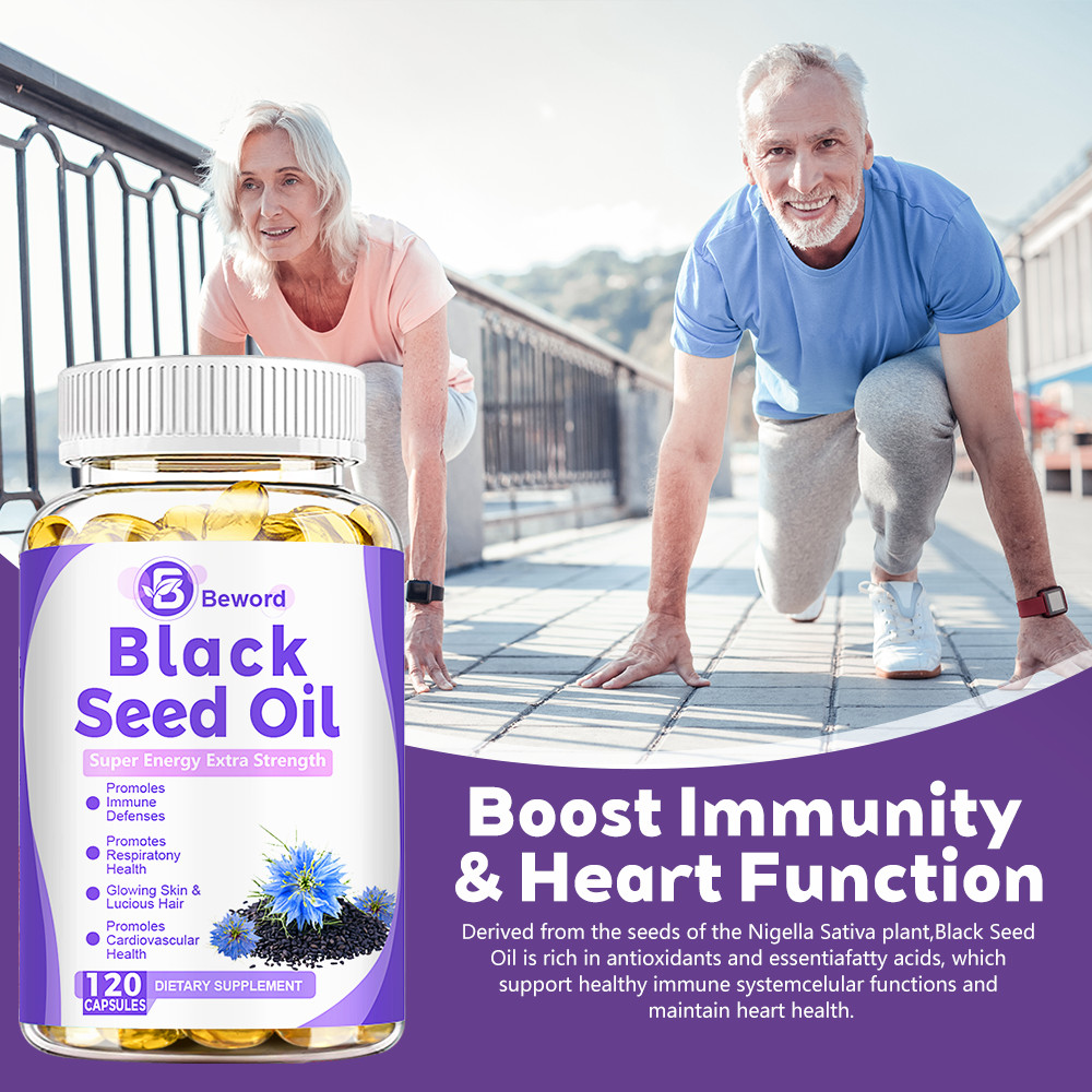 Black Seed Oil Capsules – 100% Pure Organic COLD PRESSED Cumin Nigella Sativa