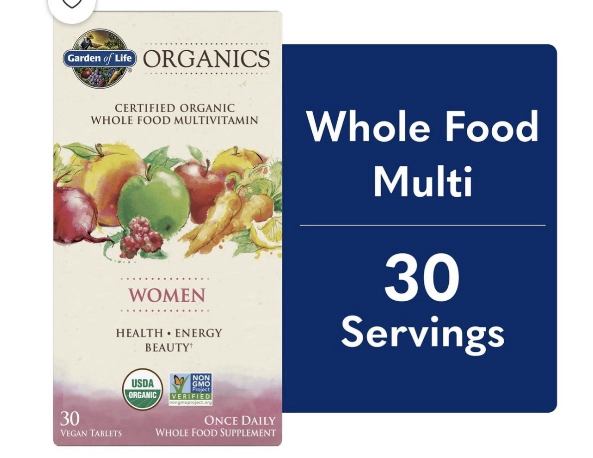 Garden of Life Organics Women Multivitamins – 30 Vegan Tabs..
