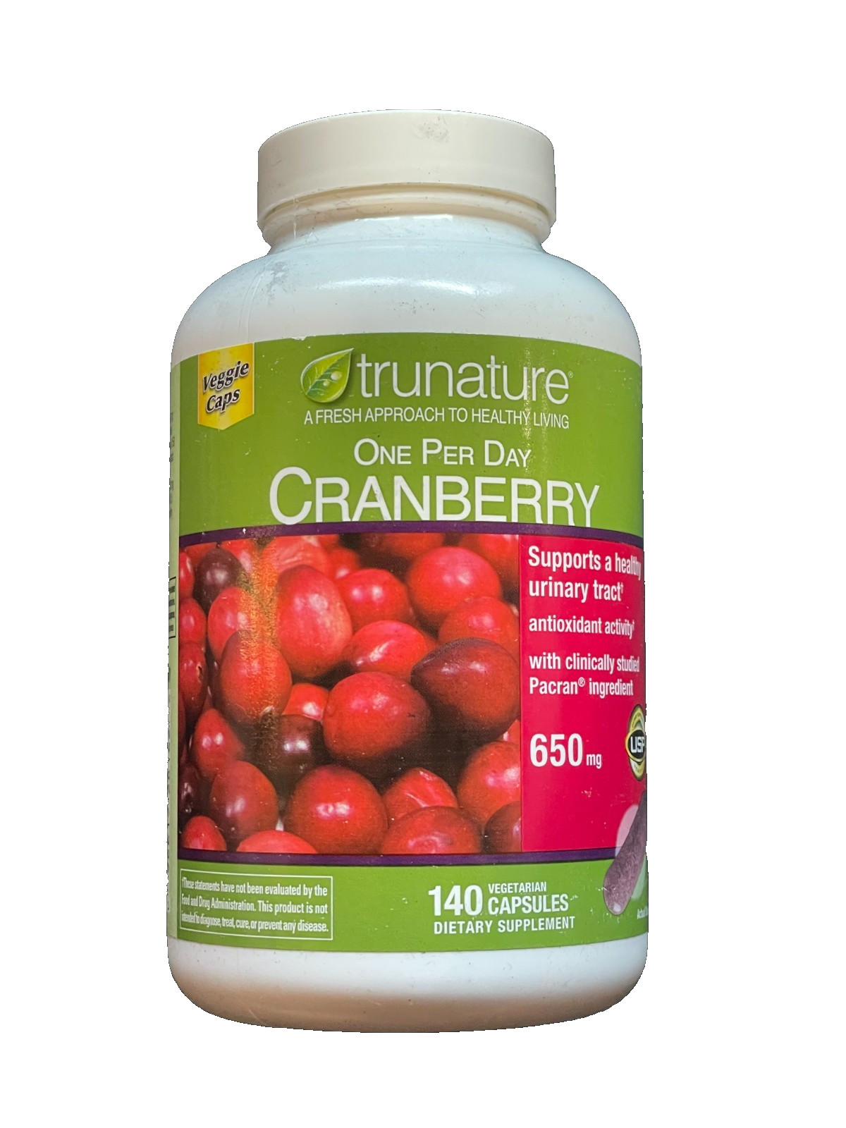 Trunature CRANBERRY 650mg, 140 Capsules EXP 1/2027