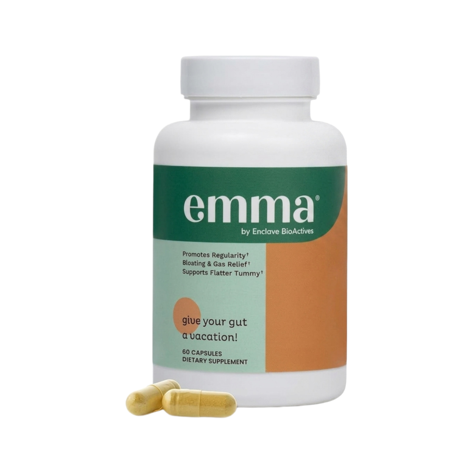 Emma Gut Health Doctors Endorsed Supplement 60 Capsules -Relief from Gas