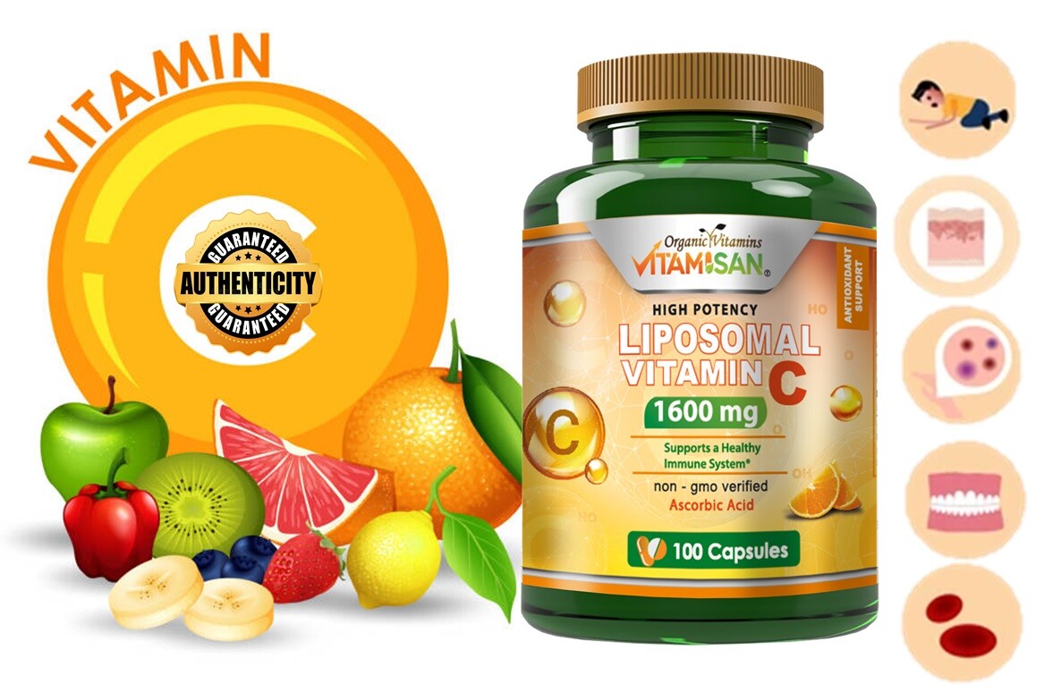 Liposomal Vitamin C Capsules High Absorption Immune Pills Supplements 300 CAPS