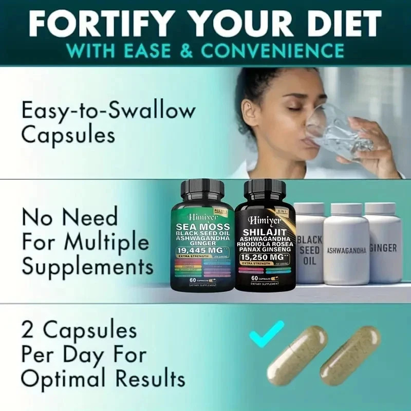 Dynamic Vitality Bundle – Sea Moss Multivitamin & Shilajit Power Combo 240 Ct