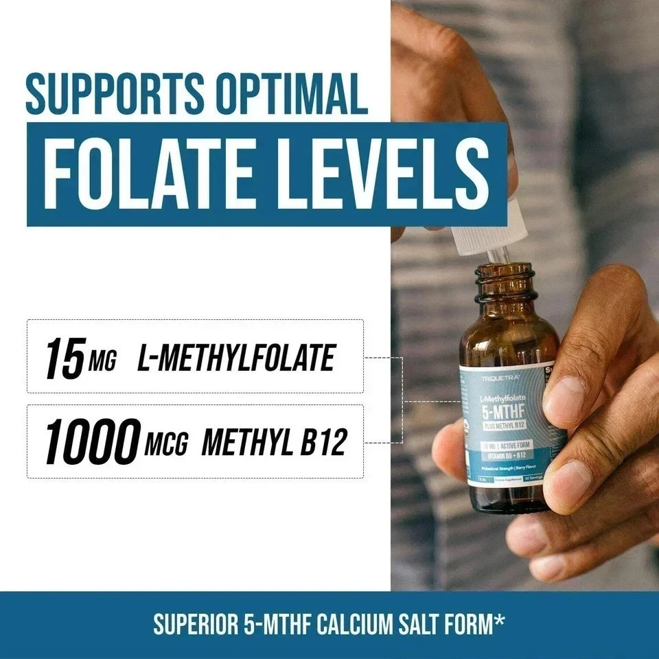 L-Methylfolate 5-MTHF Plus Methyl B12 15 MG Active Formula B9 Fresh!