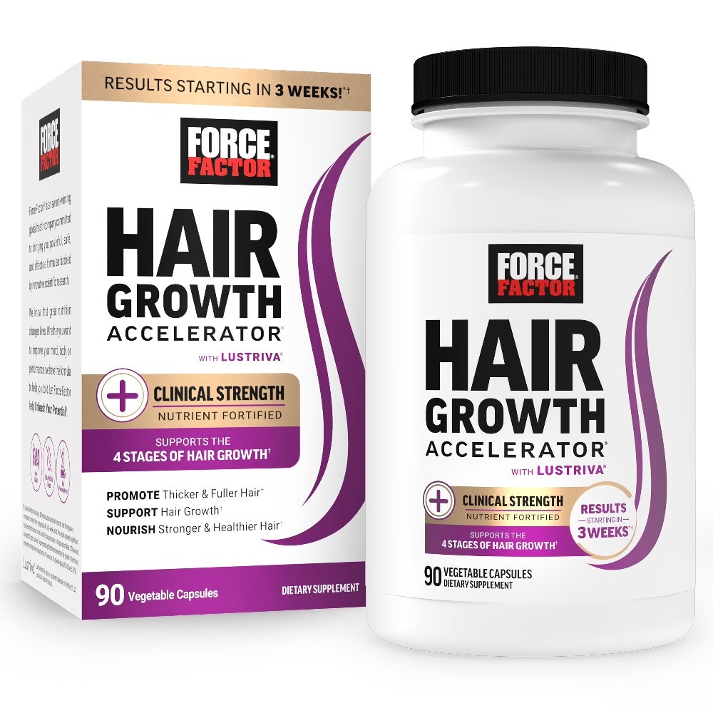 Force Factor Hair Growth Accelerator, Hair Growth Vitamins for Women & Men