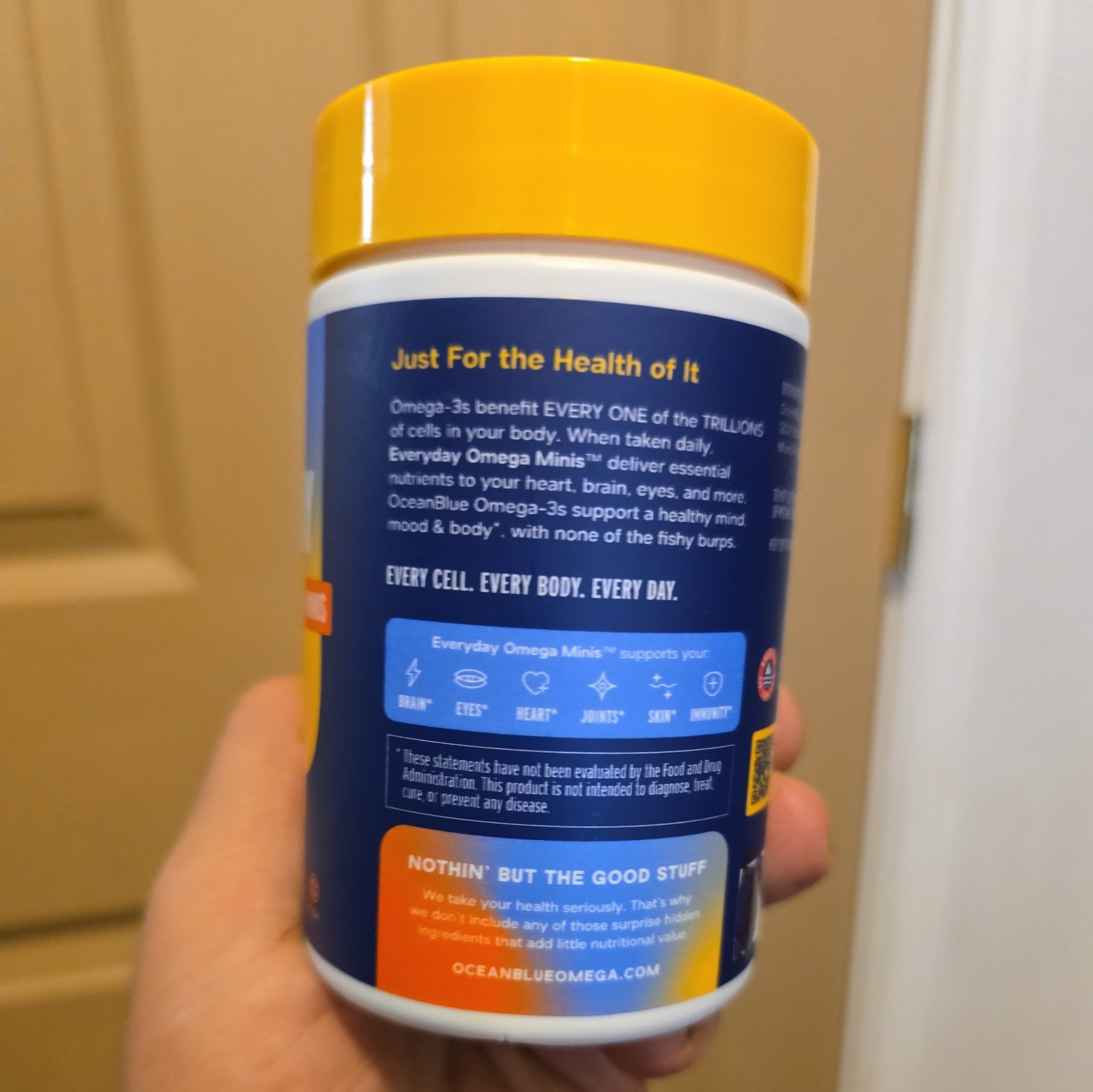 OceanBlue Omega 3 Minis Fish Oil with Vitamin D3 Burpless 180 Ct