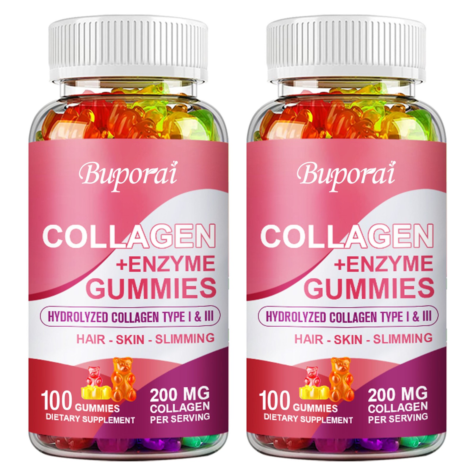 Collagen + Enzyme 200pcs – Healthy Hair, Strong Nails,Reduced Wrinkles,Digestion