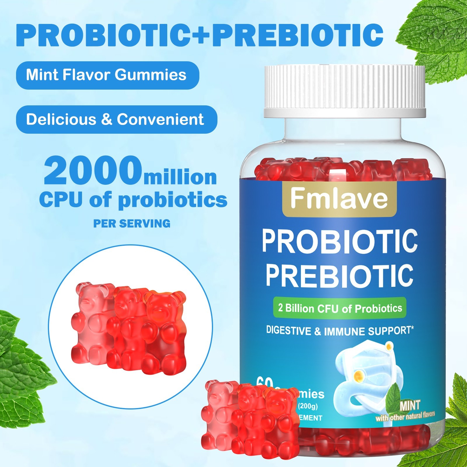 2x Digestive Advantage Probiotic Gummies 120 Count Exp 03/2027 Immune Gut Health