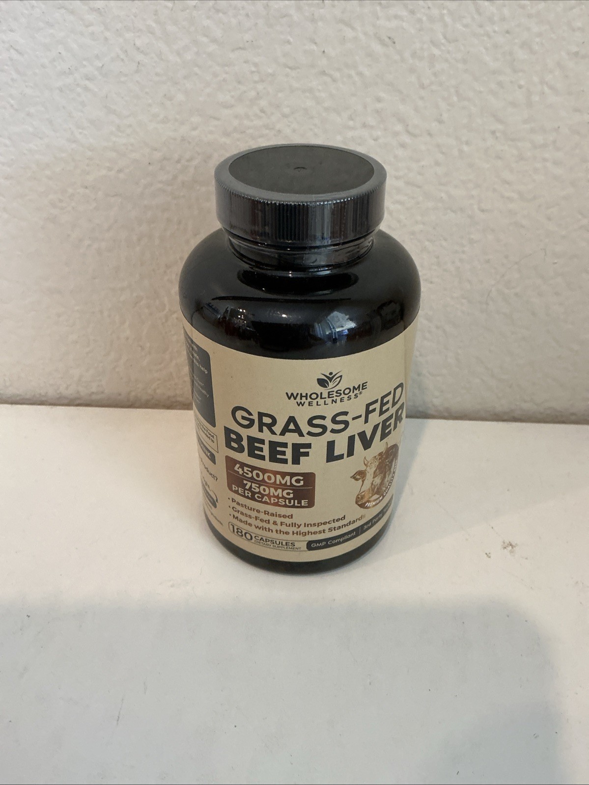 Grass Fed Desiccated Beef Liver 180 Capsules (750mg Each) – Iron, Vitamin A, B12