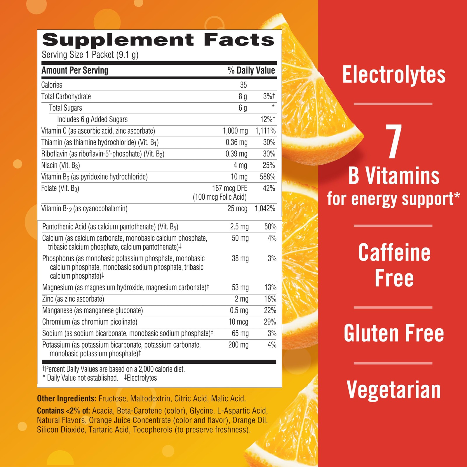 Emergen-C 1000mg Vitamin C Immune Support 3.2 Ounce (Pack of 1), Super Orange