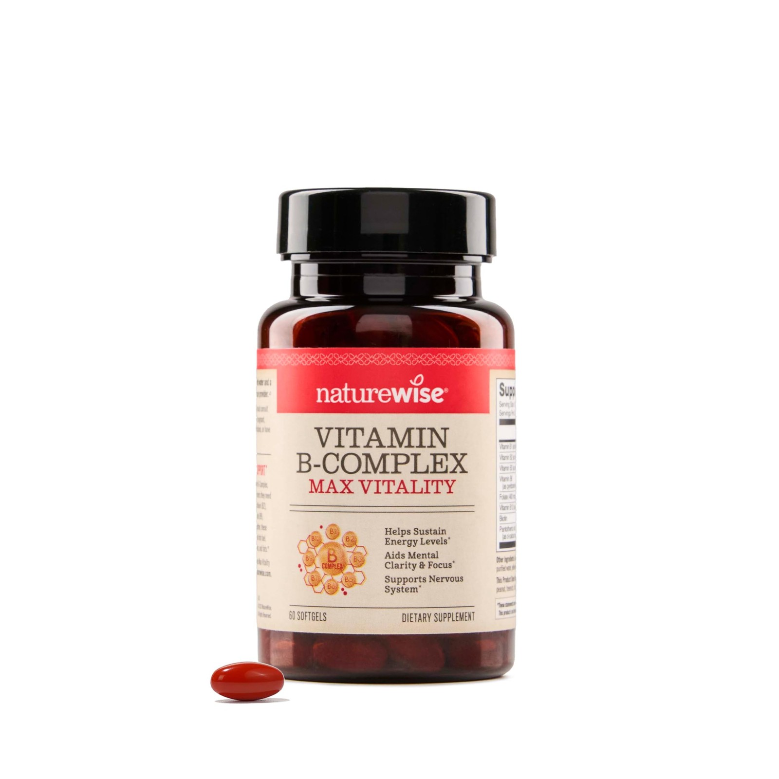 Vitamin B Complex for Women and Men – with Folic Acid Biotin B1 B2 B3 B6 B12, 60