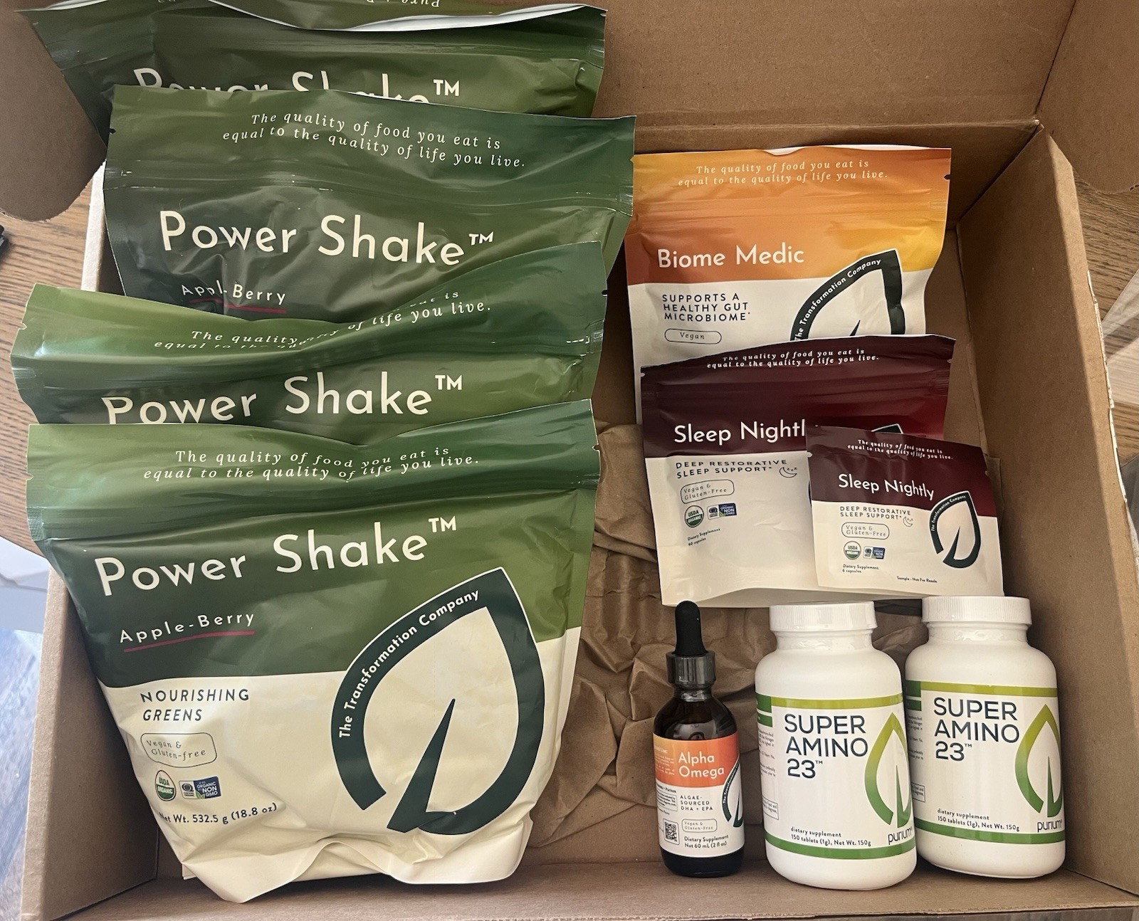 Transformation Company Supplement Bundle Apple-Berry Powder Capsule Liquid Sleep