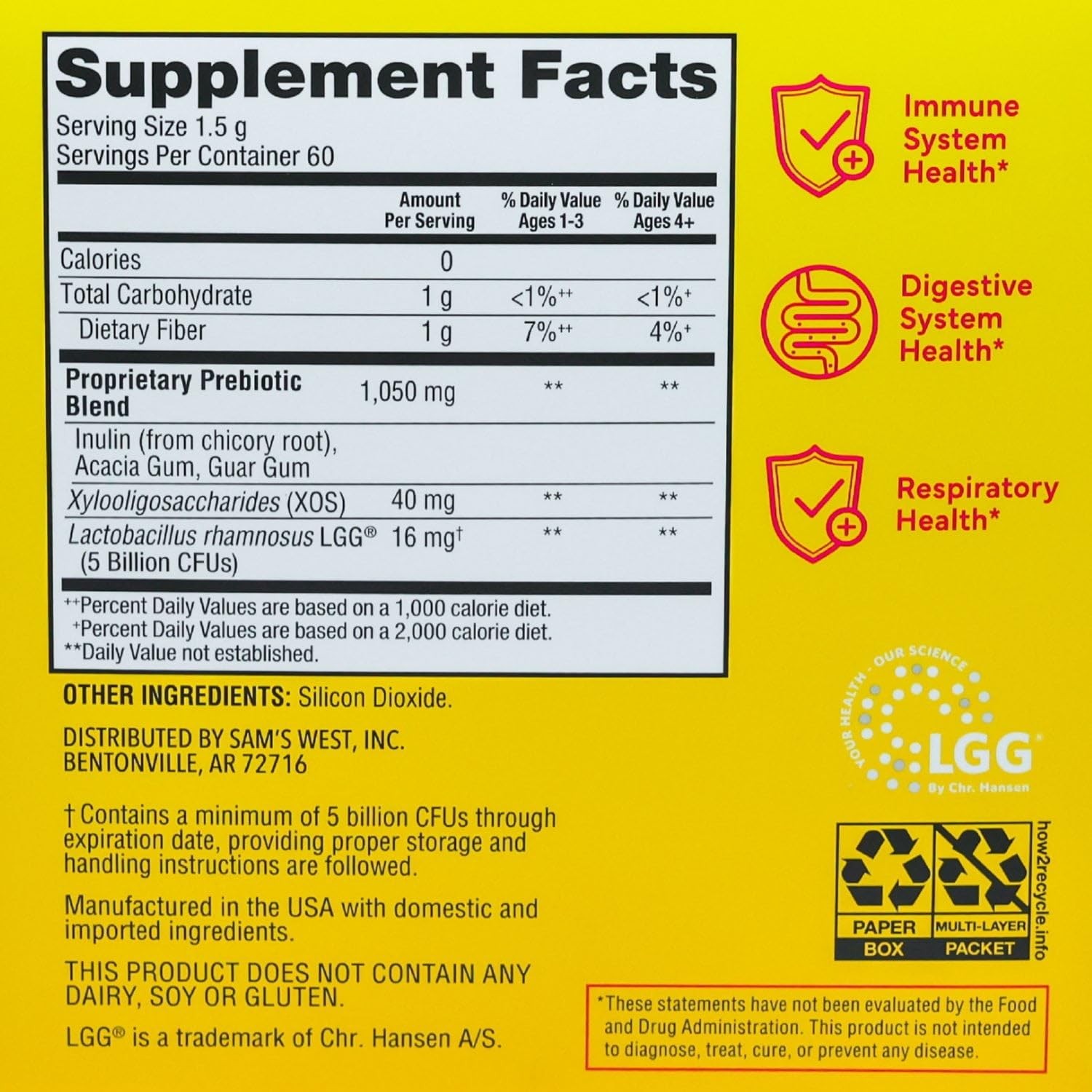 Member’s Mark Children’s Daily Probiotic Powder, 60 Count