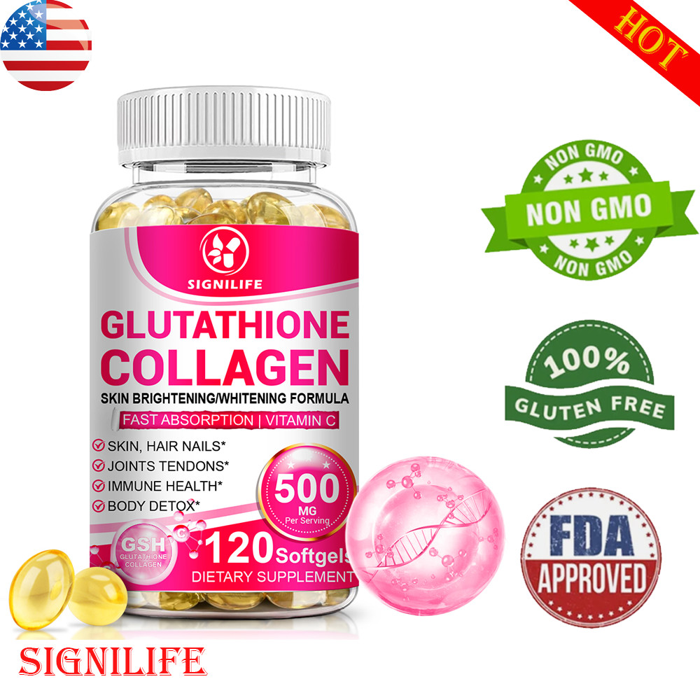 120 capsules collagen glutathione pills whitening skin bleaching lightening love