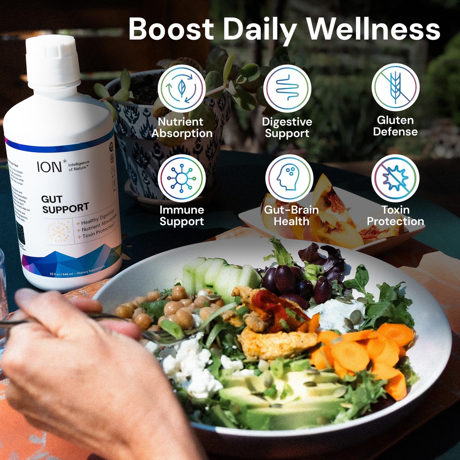 ION* Intelligence of Nature Gut Support Liquid | Promotes Digestive Wellness,…