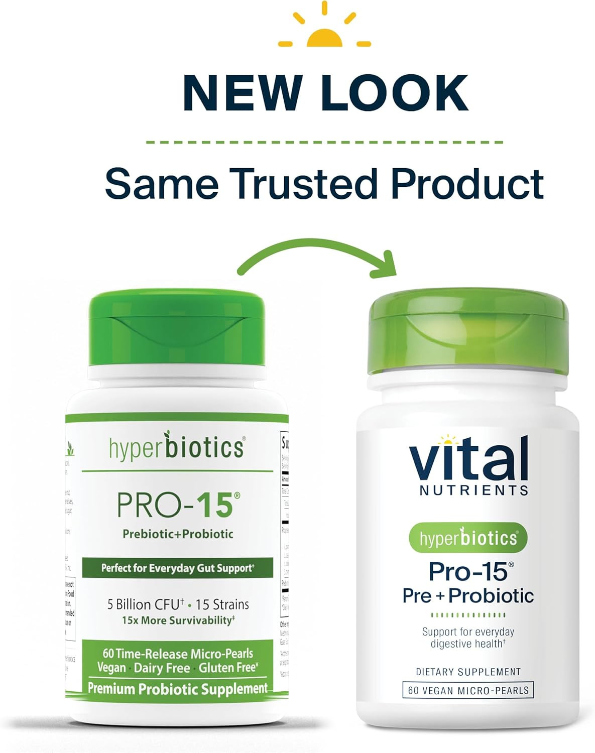 Hyperbiotics Vital Nutrients Pro-15 Prebiotics and Probiotics for Women and Men